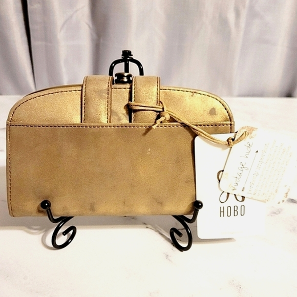 NWT RARE HOBO 'Halo' Stardust Metallic Leather Wallet with Wanderlust Lining - Picture 6 of 9